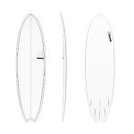 TORQ TET 6'6 FISH WHITE+PINLINE